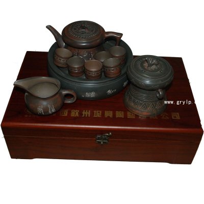 古安陶艺-钦州坭兴陶大壮魂茶具1