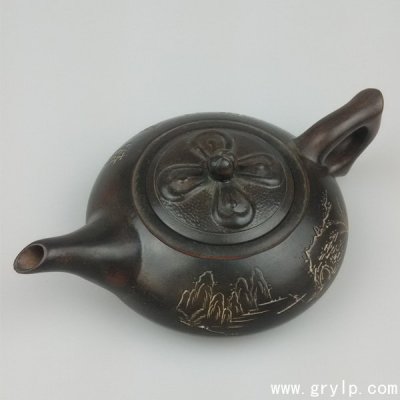 桂花壶--钦州坭兴陶壶，广西钦州